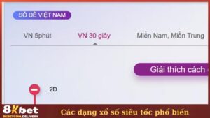 Điểm qua những loại hình xổ số siêu tốc 8KBET